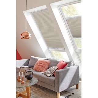 Dachfensterplissee SUNLINES "StartUp Style Honeycomb TL" Plissees Gr. 79,5 cm, zweiseitig verschiebbar, 117,3 cm, beige (sand, weiß) Dachfensterplissees