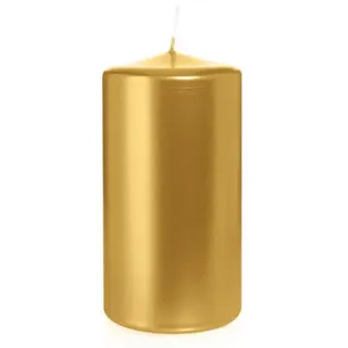 Wiedemann Kerzen Stumpenkerzen, Gold, Paraffin, 15 cm, Dekoration, Kerzen & Zubehör, Stumpenkerzen