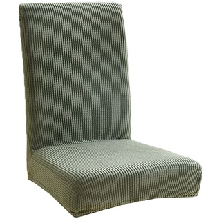 Stretch Stuhlhussen für Esszimmerstühle, Abnehmbarer Waschbarer,(Cypress green)