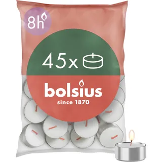 Bolsius Teelichter 45 St. weiß