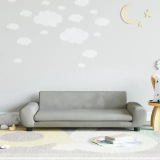 Festnight Kindersofa Hellgrau Minisofa Kindercouch mit Schlaffunktion 100 x 54 x 33 cm Kindersessel Schlafsofa Kinder Sofa Bettfunktion Schlafsessel Minisofa für Kinderzimmer Kindermöbel Kunstleder