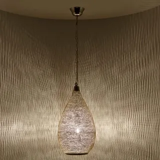 Casa Moro Marokkanische Hängelampe Sada D20 Silber echt versilberte Messing-Lampe Pendelleuchte Wohnzimmer Esszimmer-Lampe orientalischer Stil EL2185
