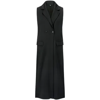 Riani Poncho schwarz,Casual,Viskose,Unifarben,Reverskragen,Ärmellos,Gerade 40
