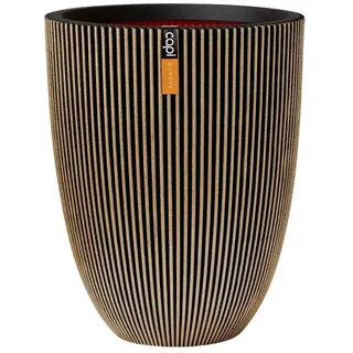 aplanta Blumentopf Blumentopf elegant niedrig Groove schwarz gold, 34x46 cm goldfarben|schwarz