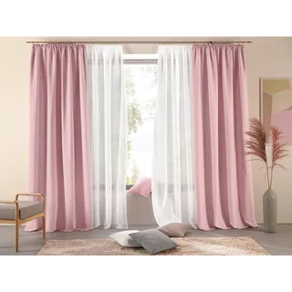 OTTO home Parry Kräuselband 140 x 145 cm rose 2 St.