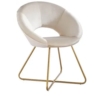 Home Deluxe Sessel Samt beige