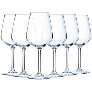 Luminarc - Vinetis Collection – 6 Stielgläser 40 cl – modernes und elegantes Design - verstärkte Verpackung, Klar