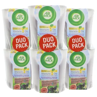 3 x Air Wick Doppelpack Duftkerze Blütenzauber Brombeerblüte & Wildfeige je 105g
