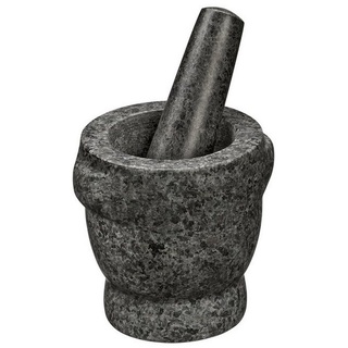 Cilio Mörser Mörser Granit PLUTOS, (Set, 2-tlg., 1x Mörser und 1x Stößel), Gewürzzerkleinerer Reibe grau