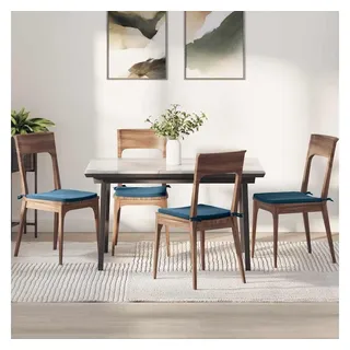 vidaXL Sitzkissen 40 x 40 cm Blau