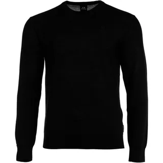 Sweater ARMANI EXCHANGE "Strickpullover", Herren, Gr. L, schwarz, Obermaterial: 100% Schurwolle WV., Sweatshirts Sweater