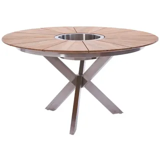Diamond Garden Lyon Gartentisch Ø 140 x 76 cm Weiß