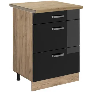 Vicco Schubladenschrank R-Line 60 x 60 x 81,5 cm Schwarz