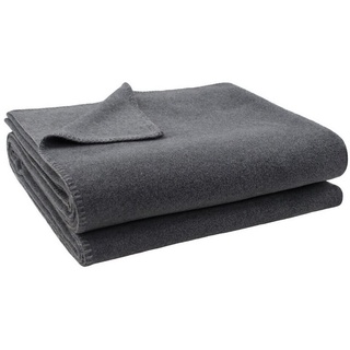 Plaid Soft-Fleece, zoeppritz, mit unverwechselbarem Cashmere Handfeel grau 220 cm x 240 cmGUTEMARKEN