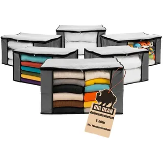 BigDean Aufbewahrungstasche 90 L 6-tlg. grau|schwarz