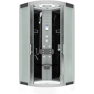 AcquaVapore Komplettdusche Duschkabine Fertigdusche Dusche D58-13M0-EC 90x90 cm mit 2K Scheiben Versiegelung