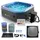 185 x 185 Grau/Blau inkl. LED-Beleuchtung