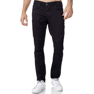 Slim-fit-Jeans 16517 in cooler Biker-Optik W30