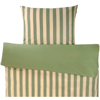 Renforcé-Bettwäsche - grün - 100% Baumwolle- Maße: 155 x 220 cm - grün