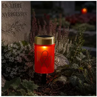 MARELIDA LED Kerze 12 cm rot