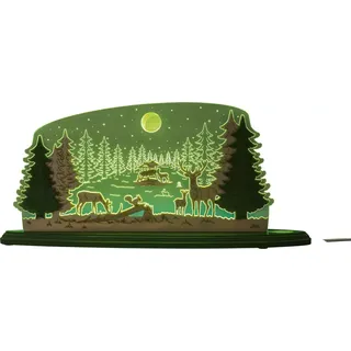 LED Motivleuchte Schwibbogen Lichterbogen Erzgebirge Raumleuchte Waldidylle Deko