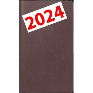 ADINA Buchkalender 2024 ADINA Taschenkalender 1 Woche auf 1 Seite schwarzer Einband