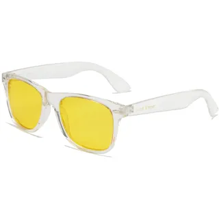 Long Keeper Polarisierte Quadratische Sonnenbrille für Damen Herren Vintage Klassisch Transparente Sonnenbrille Polarisiert Klassisch Stil Mit UV-Schutz - L