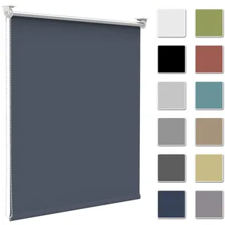Woltu Verdunkelungsrollo Klemmfix 105 x 140 cm Grau