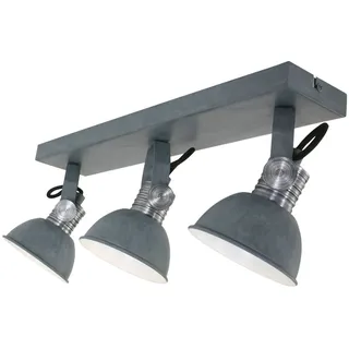 Steinhauer Strahler Brooklyn 3-flammig Eichenholz/ Grau Matt 61x13cm