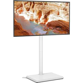TVON TV Ständer für 32-55 Zoll Fernseher höhenverstellbar schwenkbar Max. VESA 400x400 mm bis 40 kg - Weiß
