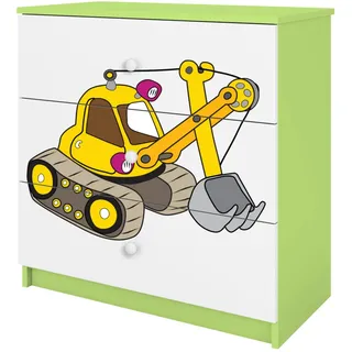 Raumhirsch Furniture Kommode, Grün, Holzwerkstoff, Rechteckig, 81x81x41 cm, Babymöbel, Kinderkommoden