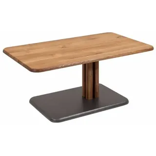 58 aufm Kessel COUCHTISCH höhenverstellbar Colly 100x49x60 Massivholz Grau/Wildeiche | Gr.: onesize