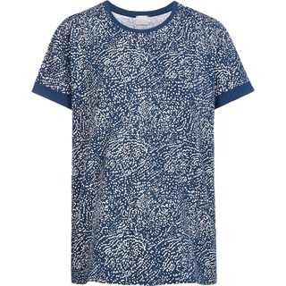 Mey, Damen, Pyjama, Kayla Schlafanzug-Shirt Kurzarm, Blau, (XL)