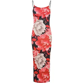cloud5ive A-Linien-Kleid Maxi Schwarz/Rosa L
