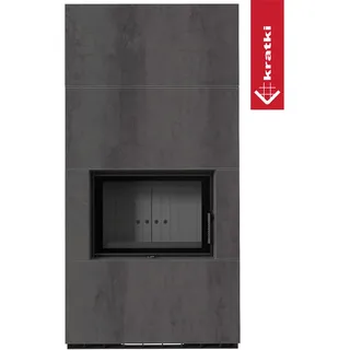 Kratki Kaminbausatz Floki Box 8 kW Stahl Schwarz