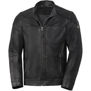 Ross & Cole Herren Lederjacke mit Stehkragen