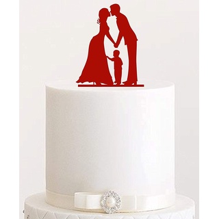 Cake Topper #23 Acryl, Tortenstecker, Tortenfigur, Hochzeitstorte ... (Dunkelrot)