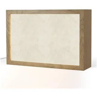 OnlyWow Tischleuchte Lightbox Creme - Glatt - Beton, Dimmbar, Farbwechsel, LED, Warmweiß, Kaltweiß, Neutralweiß Einstellbar, Tischlampe, Schreibtischlampe, Desk, Dimmbar, mit Kabel, LED 30 cm x 8 cm x 20 cm