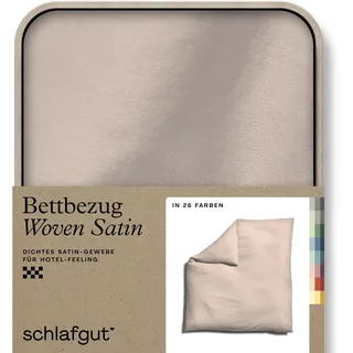 schlafgut Woven Satin Rot Baumwolle 200 x 200 cm