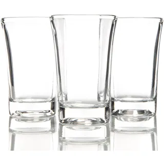 BigDean 24er Set Schnapsgläser 4cl Spülmaschinenfest Robuste Shotgläser | lebensmittelecht, aus Glas, standfest gegen Umkippen, Shot Gläser für Wodka, Ouzo, Sambuca, Tequila