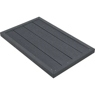 [en.casa] WPC Bodenplatte Nürtingen dunkelgrau 101 x 63 cm