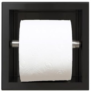 Badland Unterputz Wandnische WC Toilettenpapierhalter Wall Box Paper 1 Schwarz Wandmontage Klopapierhalter