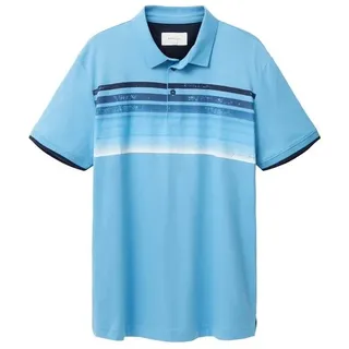 TOM TAILOR Poloshirt Poloshirt Kurzarmshirt mit Polokragen (1-tlg) blau XL