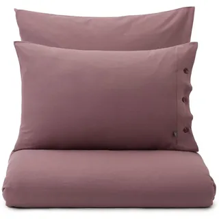 Urbanara Partnerbettwäsche Bettwäsche Telhado I 50% TencelTM Lyocell & 50% Baumwolle, Tencel Lyocell & Baumwolle, Weich & Kuschlig I Flanell-Winterbettwäsche Made in Portugal rosa
