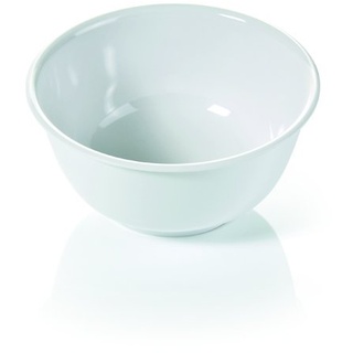 Unbekannt 6 x bruchfeste weiße Dessert-Schale Ø 12,5 cm x 7 cm, Müsli-Schale/Salat-Schale, Camping-Geschirr aus hochwertigem Melamin Kunststoff