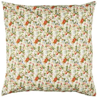 ib laursen Kissenbezug Blumig 60 x 60 cm Orange/Rosa/Creme