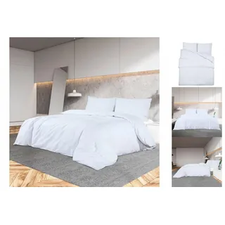 vidaXL Bettwäsche-Set Weiß Mikrofaser 200 x 200 cm