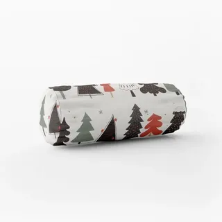 SCHÖNER LEBEN. Dekokissen SCHÖNER LEBEN. Kissenhülle Merry Christmas Weihnachtsbaum ecru schwar grau|grün|rot|schwarz|weiß Rolle | 15 cm x 40 cm