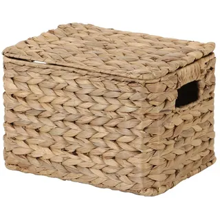 Casa Moro Aufbewahrungskorb Aufbewahrungsbox mit Deckel aus Seegras geflochten Flechtkorb (mit Deckel für Küche Kleiderschrank Bohemian), Organizer Aufbewahrungskiste Weidenkorb Tabea S IN100