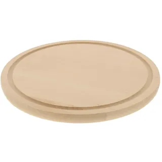 HOFMEISTER® Schneidebrett rund mit Saftrille aus Buchenholz 20 cm